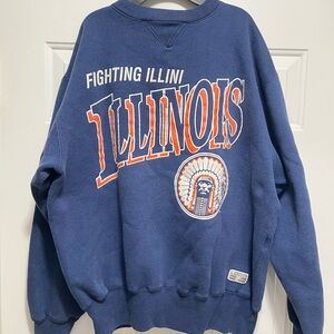Vintage Fighting Illini Blue Sweater